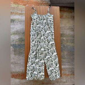Adore Swirl Pattern Jumpsuit in Green and White